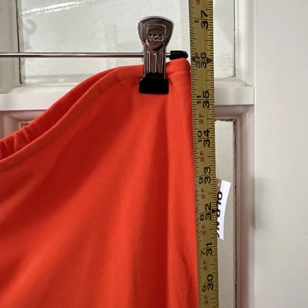 NWT Bright Orange Midi Slip Skirt Old Navy Women's Large - Picture 9 of 11